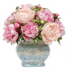 Jane Seymour Botanicals Peony Centerpiece in Decorative Vase JSBT1525